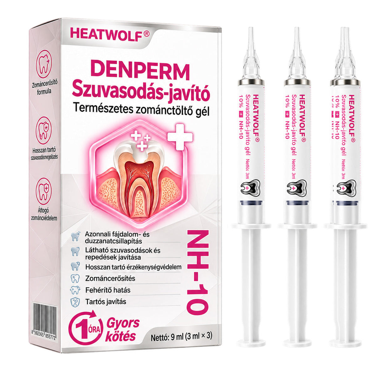 ⭐👨‍⚕️🦷HEATWOLF® DenPerm – Természetes fogzománc-töltő gél a fogszuvasodás helyreállítására🐟1️⃣